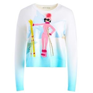 Alice + Olivia Gleeson Boxy Embellished
Stace Face Pullover Sweater